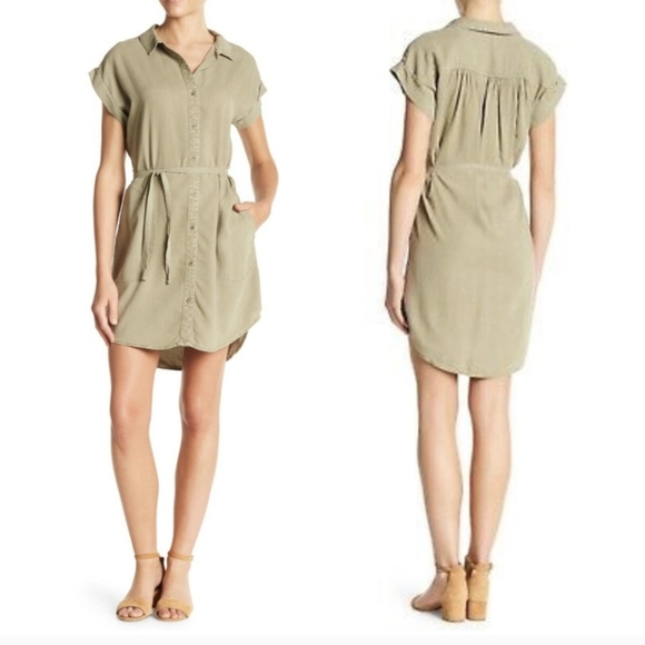 Cloth & Stone light grey shirt dress size M - Picture 5 of 12